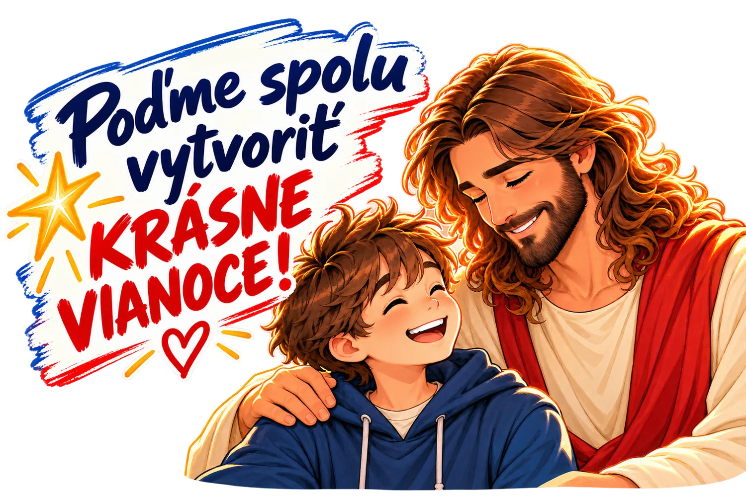 Radostný chlapec a Ježiš – Poďme spolu vytvoriť krásne Vianoce
